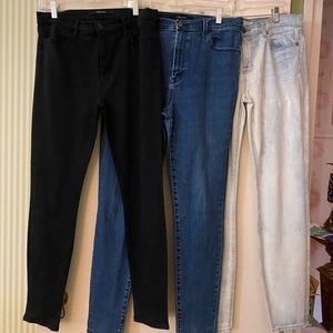 3 pair of J brand jeans, worn but beautiful.